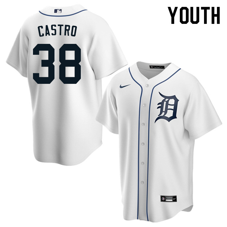 Nike Youth #38 Anthony Castro Detroit Tigers Baseball Jerseys Sale-White